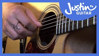 Folk Fingerstyle Patterns 2of2  Folk Guitar Lesson  JustinGuitar FO102 [upl. by Auqinal]