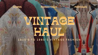 VINTAGE CLOTHING HAUL  1930s to 1980s Amazing Vintage Fashion [upl. by Torres612]