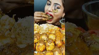 chickencurryriceeating eatingshow mukbang indiafoodeatingshow streetfood [upl. by Annadiane493]