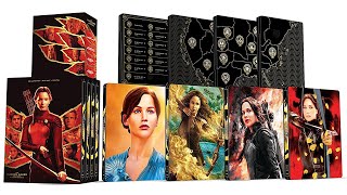 UNBOXING quotTHE HUNGER GAMES STEELBOOK COLLECTIONquot 4K UHD  BLURAY [upl. by Flinn89]