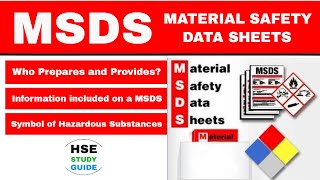 What is MSDS in hindi  MSDS  Material Safety Data Sheet  Safety Data Sheet  HSE STUDY GUIDE [upl. by Amihsat]