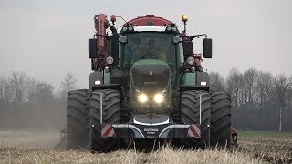 Loonbedrijf Bouwhuis met Fendt 939 Vario en Schuitemaker Robusta aan het bouwland bemesten 2018 [upl. by Templas]