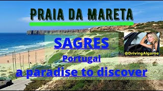 PRAIA DA MARETA  SAGRES Algarve Portugal blue waters stunning cliffs surfing 62023 HD [upl. by Aivatnuhs]