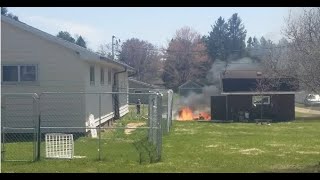 Fire amp Black Smoke Rises Over Quinnesec MI With Fire Department Responding  Jason Asselin [upl. by Lynn859]