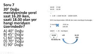 KOORDİNAT SİSTEMİ ENLEM BOYLAM  MUTLAK KONUM ÖZEL KONUM SORULARI 1 [upl. by Katt156]