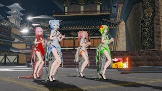 MMD 4K 17114 TDA China Dress Girls 96Neko Yoshiwara Lament96貓 吉原哀歌吉原ラメントDLRAY MMD 131 [upl. by Chilton]