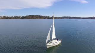 Farr 7500 Trailer Yacht  Winter Trailer Sailing on Lake Macquarie NSW Australia [upl. by Darnall604]