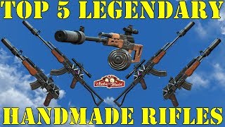 Fallout 4 Top 5 Legendary Handmade Rifles [upl. by Lyrred813]