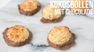 RECEPT Kokosbollen met chocolade  OhMyFoodness [upl. by Akenihs]