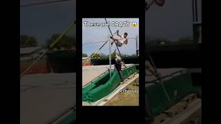 Pole vault fails that keep getting worse 😂 track youtubeshorts [upl. by Dlareme]