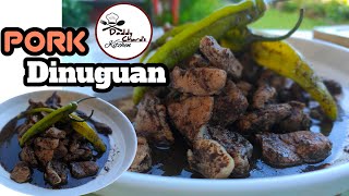 SIMPLE PORK DINUGUAN RECIPE PORK BLOOD STEW [upl. by Noira263]