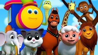 El Sonido de los Animales  Bob el tren  aprende los animales  Animal Sound Song  Kids TV Español [upl. by Naginarb]