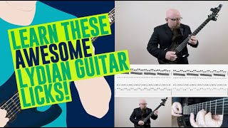 LYDIAN Guitar Licks Lesson Lydian Mode Soloing [upl. by Wickner]