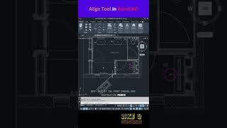 Align Tool in AutoCAD  AutoCAD Tutorial autocadd cadsoftware education autocadtutorial school [upl. by Atnahs]