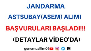 2024 Jandarma Astsubay ASEM başvuruları başladıDetaylar videoda [upl. by Eolc]