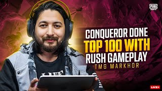 LETS GO FOR TOP 100 TODAY WITH 90 LEVEL  TMG MARKHOR  PUBG Live Stream [upl. by Abagail]