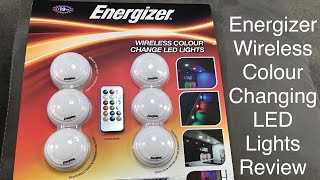 Bargain Wireless Colour Changing Spotlights Energizer Wirless Colour Changing LED Lights Review UK [upl. by Kinnie]