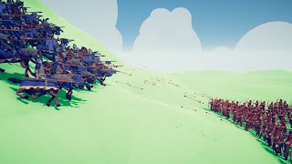 Lets Fight Cavalry Army Charge from High Ground TABS Mod Totally Accurate Battle Simulator [upl. by Yrailih]