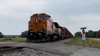 Dash 8 alert BNSF 535 leads the local through Kensett AR [upl. by Enovahs]