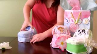 How to make a Diaper Cake Small Bassinet for baby shower [upl. by Lokkin]