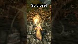 NPC casts a resto spell right as they die skyrim gaming shorts [upl. by Niro]