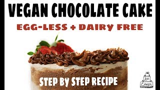 Vegan Chocolate Cake  No Egg  No Dairy  Recipe [upl. by Fleeman]