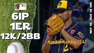 Aaron Ashby 24 12K game  May 30 2022  MLB highlights [upl. by Hnahk]