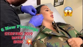 Getting 6 Piercings at once GIVEAWAY [upl. by Andras4]