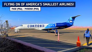 REVIEW  Contour Airlines  Page PGA  Phoenix PHX  Embraer ERJ135  Economy [upl. by Emmanuel]