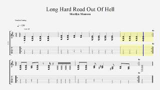 Guitar Tab  Long Hard Road Out Of Hell [upl. by Anitnuahs791]