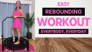 25m Rebounding Workout for Beginners  Flexibility amp Mobility At Home on a Mini Trampoline 725 [upl. by Carlota]