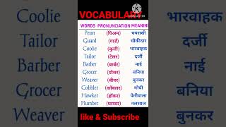 VocabularyEnglish vocabulary grammar wordmeaning [upl. by Eide]