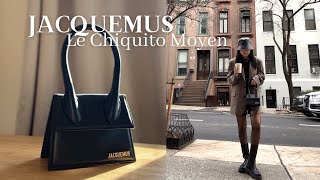 Jacquemus Le Chiquito Moyen Bag  Review amp What fits in my bag [upl. by Ardnohsal564]