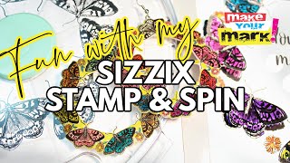 Earrings amp 3D Card with my Sizzix Stamp and Spin [upl. by Nirihs307]