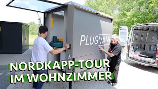 VW eCrafter am Nordkapp Clevere CampingIdee von PlugVan verdoppelt Nutzfaktor von Transportern [upl. by Eisseb]