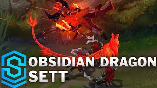 Obsidian Dragon Sett Skin Spotlight  League of Legends [upl. by Yde]