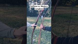 Selfbow vs modern longbow  archery bogenschießen shortsfeed shorts [upl. by Suivatnad]