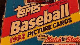 1992 Topps Baseball Pack Break Part 1 [upl. by Nikita]