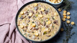 Vegan Creamy Mushroom Soup [upl. by Delanty509]