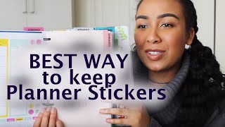 Best CHEAP Way to Keep Happy Planner Sticker Books DIY  Organization  missmyluck91 [upl. by Yenots749]