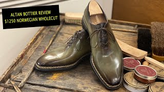 Altan Bottier Review  Luxury Handmade Norwegian Wholecut Oxfords In Patina by Misiu Academy 4K [upl. by Ellerrehs]