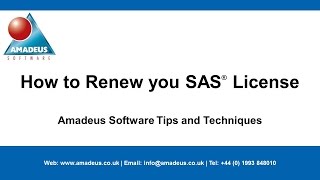 SAS Tip How to Renew your SAS License [upl. by Anirbes60]