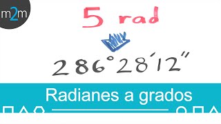 Convertir radianes a grados con minutos y segundos│ejercicio 1 [upl. by Narut27]