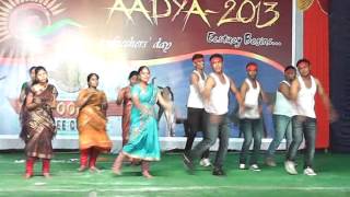 A Great Folk song Esha Nagula Katta AADYA2013 Apoorva Degree College Freshers Day [upl. by Bozovich]