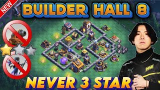 2 STAR ONLY TOP 10 BEST BUILDER HALL 8  BH8 BASE WITH LINK  REPLAY  BASE UPDATE OCTOBER 2024 [upl. by Secilu]