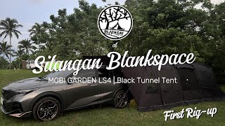 New Tent First Rigup  Mobi Garden LS4  Black Tunnel Tent  Silangan Blankspace [upl. by Ladd]