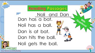 Reading ComprehensionReading PassagesPractice Reading English Kinder Grade 1 Grade 2 Grade 3 [upl. by Nagud]