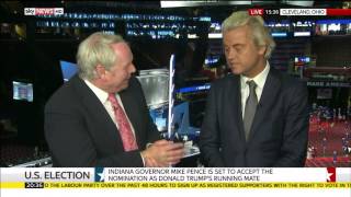 Geert Wilders Interview At US Republican Convention In Cleveland [upl. by Charlean617]