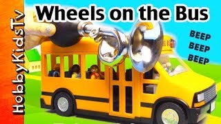 Wheels on the Bus SONG and Toy Bus [upl. by Eissirk908]