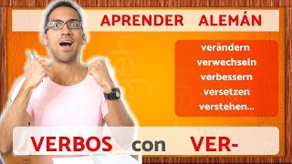 Aprender verbos con VER en ALEMÁN verstehen versetzen vergessen versprechen [upl. by Simetra]